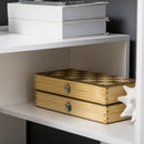 Scrivania Angolare da Ufficio 120x80x176 cm con Libreria in Truciolato Bianco