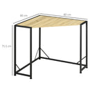 Scrivania Angolare da Ufficio 80x80x75,5 cm in Metallo e Legno Naturale