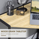 Scrivania Angolare da Ufficio 80x80x75,5 cm in Metallo e Legno Naturale