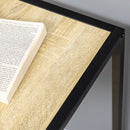 Scrivania Angolare da Ufficio 80x80x75,5 cm in Metallo e Legno Naturale