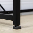 Scrivania Angolare da Ufficio 80x80x75,5 cm in Metallo e Legno Naturale