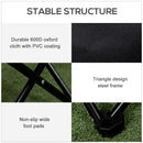 Sedia da Campeggio Pieghevole 61x54x66 cm con Borsa in Tessuto Oxford Nera