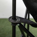 Sedia da Campeggio Pieghevole 61x54x66 cm con Borsa in Tessuto Oxford Nera