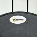 Set Tavolino e 2 Sedie Pieghevoli da Giardino in Acciaio e HDPE Grigio Scuro