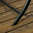 Set Tavolino e 2 Sedie Pieghevoli da Giardino in Acciaio e HDPE Grigio Scuro