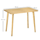 Tavolo da Pranzo 98x60x76,5 cm in MDF Effetto Legno di Pino Naturale