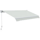 Tenda da Sole Avvolgibile a Parete 200x250 cm in Alluminio e Poliestere Crema