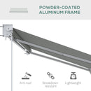 Tenda da Sole Avvolgibile a Parete 200x250 cm in Alluminio e Poliestere Crema