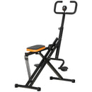 Total Crunch Fitness Pieghevole 90x63x124-136 cm con Monitor LCD in Acciaio e PU Nero