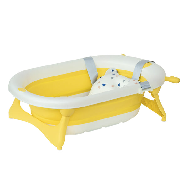Vaschetta Bagnetto per Bambini Pieghevole 81,5x50,5x23,5 cm con Cuscino Bianco online