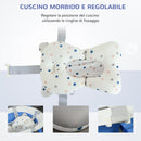 Vaschetta Bagnetto per Bambini Pieghevole 81,5x50,5x23,5 cm con Cuscino Blu