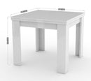 Tavolo Allungabile 90x90/180x75 cm Jesi Bianco Lucido e Cemento