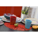 Set 6 Tovagliette Tonde in Carta Villa d'Este Sunshine Rosso Corallo