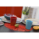 Set 6 Tovagliette Tonde in Carta Villa d'Este Sunshine Rosso Corallo