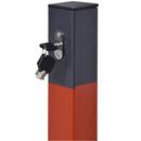 Barriera Dissuasore di Parcheggio Sosta H66 cm in Acciaio  Grigio e Rosso