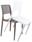 Set 4 Sedie da Giardino in Polipropilene Vandi Verde Militare