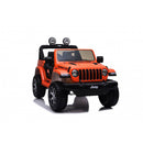Macchina Elettrica per Bambini Fuoristrada Jeep Wrangler Rubicon 12V con Telecomando Arancione
