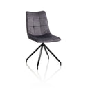 Set 4 Sedie 45x54x87 cm in Velluto Grigio