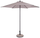 Ombrellone da Giardino Ø2,7 m Palo Ø38 mm in Acciaio Delfi Tortora