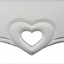 Tavolino Cuore 110x48x59 h cm in Legno di paulownia Bianco