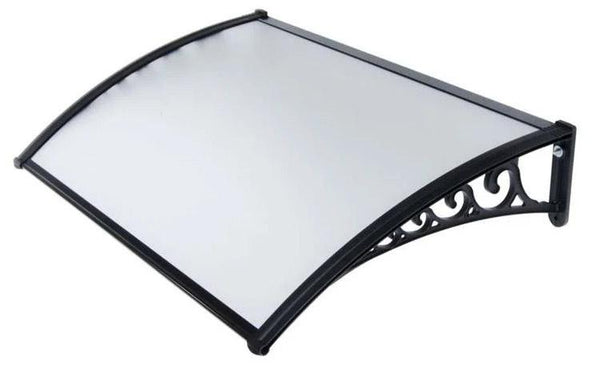 Pensilina Tettoia in Policarbonato Alveolare 120x100 cm Trasparente sconto