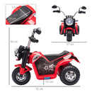 Moto Elettrica per Bambini 6V 3 Ruote Rossa