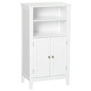Mobiletto da Bagno 1 Mensola 2 Ante 50x30x93 cm in Legno Bianco