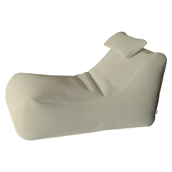 prezzo Lettino Chaise Lounge 120x70x65 cm con Cuscino in Poliestere Armonia Beige