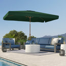 Ombrellone da Giardino 300x200x235H cm Inclinabile e Anti UV 50+ Verde  
