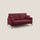 Divano 2 Posti 140x94x90 cm in Tessuto Rosso