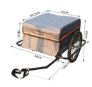 Carrello Rimorchio per Bici in Acciaio Grigio 140x88x60 cm 