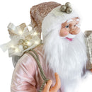 Babbo Natale H90 cm con Luci e Suoni Rosa