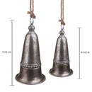 Set di 2 Campane con Fregio 32 cm Silver