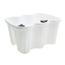 Fioriera da balcone 37x28x20cm in plastica polipropilene Bianco