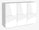 Mobile Multiuso 3 Ante 121,8x39,2x86 cm Ping Bianco Lucido
