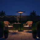 Stufa Elettrica Fungo Riscaldante Infrarossi Saturno Esterno-Interno Regolabile Nero