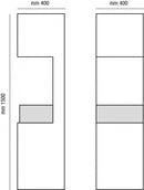 Camino a Bioetanolo da Pavimento 40x40x150 cm Karlsen Livigno Bianco