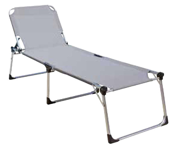 Lettino Prendisole da Giardino in Alluminio Vorghini Class Collection Grigio Melange sconto