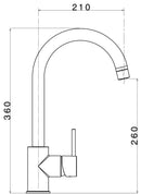 Rubinetto Cucina Miscelatore Monocomando Apell AP7780GB Granito Nero