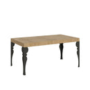  Tavolo Allungabile 130-390x90x77 cm Paxon Premium Quercia Natura Telaio Antracite