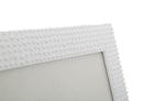 Cornice Cobble Glam 26x1,5x31,5 cm in Poliresina e Vetro Bianco