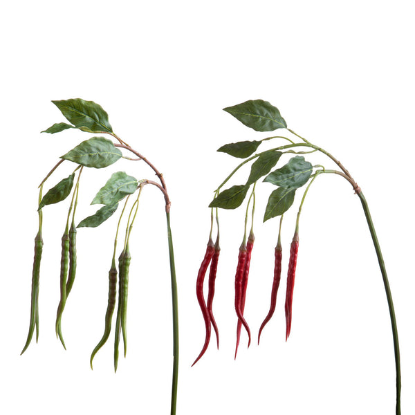 sconto Set 4 Peperoncini Artificiali Cadenti Composti da 7 Peperoncini Altezza 83 cm Multicolore