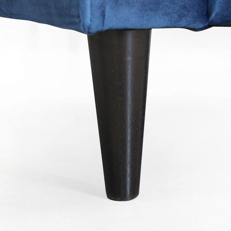 Divano 2 Posti Chandler 152x81x89 h cm in Velluto Blu