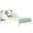 Letto Basso per Bambini 3-8 Anni 150x77x60 cm con Spazio Contenitore e Sponde Laterali in MDF Verde