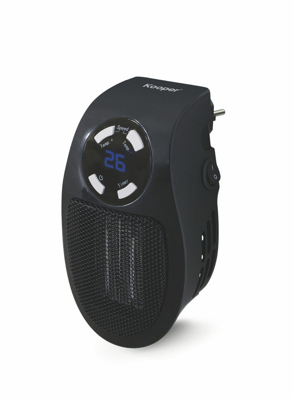 sconto Stufa Stufetta da Parete 500W Display LCD Kooper Pluggy Nero