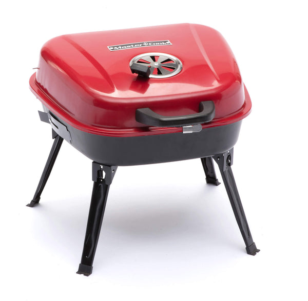 acquista Barbecue Portatile a Carbone Carbonella 48x47x37 cm in Acciaio Rosso e Nero