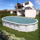 Piscina Ovale Fuori Terra 610x375xh132 cm in Acciaio e PVC Gre Islanda
