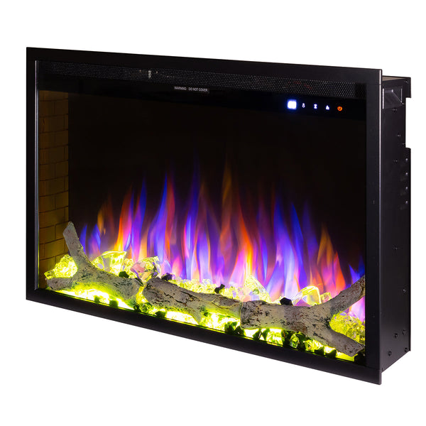 Camino Elettrico da Incasso 50,8x75x19,5 cm Effetto Fiamma 1500W Thomas Maxi Nero acquista