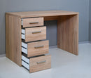 Scrivania da Ufficio 4 Cassetti 110x60x74 cm in Truciolare Nobilitato Rovere Sonoma