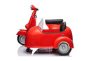 Moto Elettrica per Bambini Licenza Piaggio Vespa Sidecar 12V Rosso  